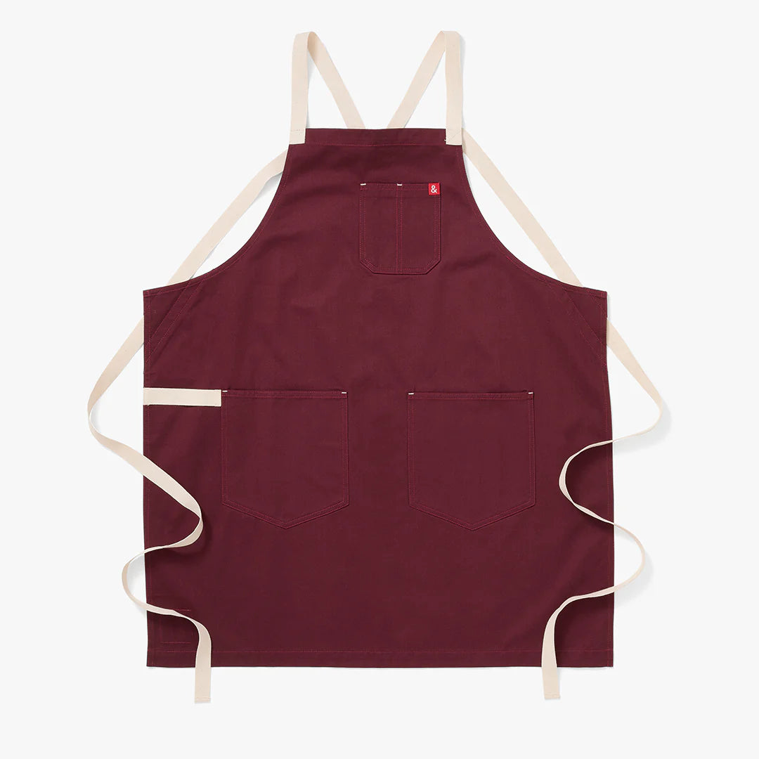 All Day Crossback Apron, House Red
