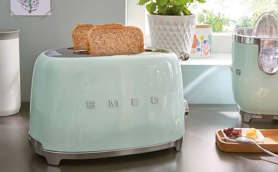 SMEG 2-Slice Toaster PASTEL GREEN 50's Retro