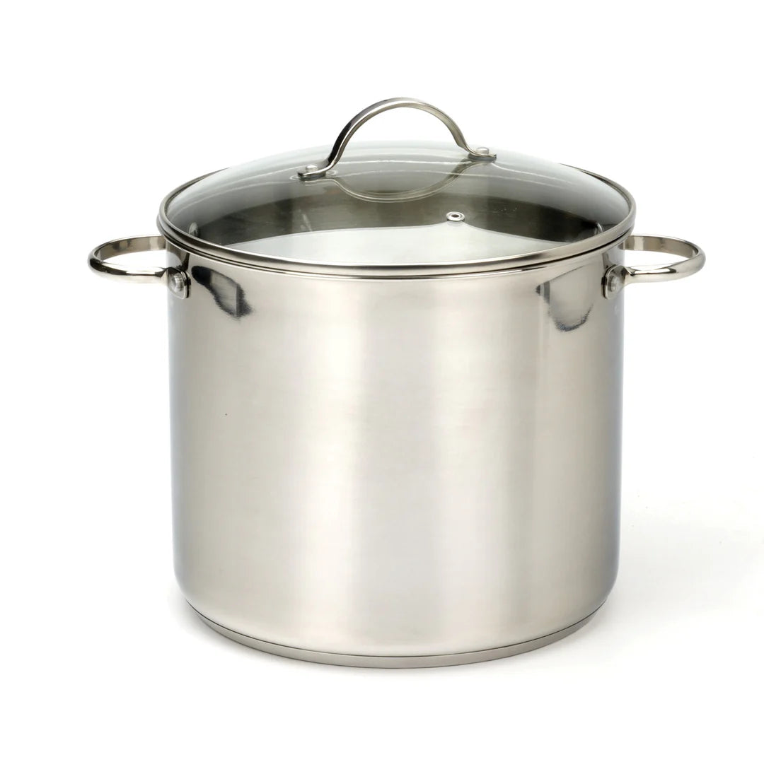 Stock Pot with Glass Lid, 12 Qt