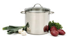 Stock Pot with Glass Lid, 12 Qt