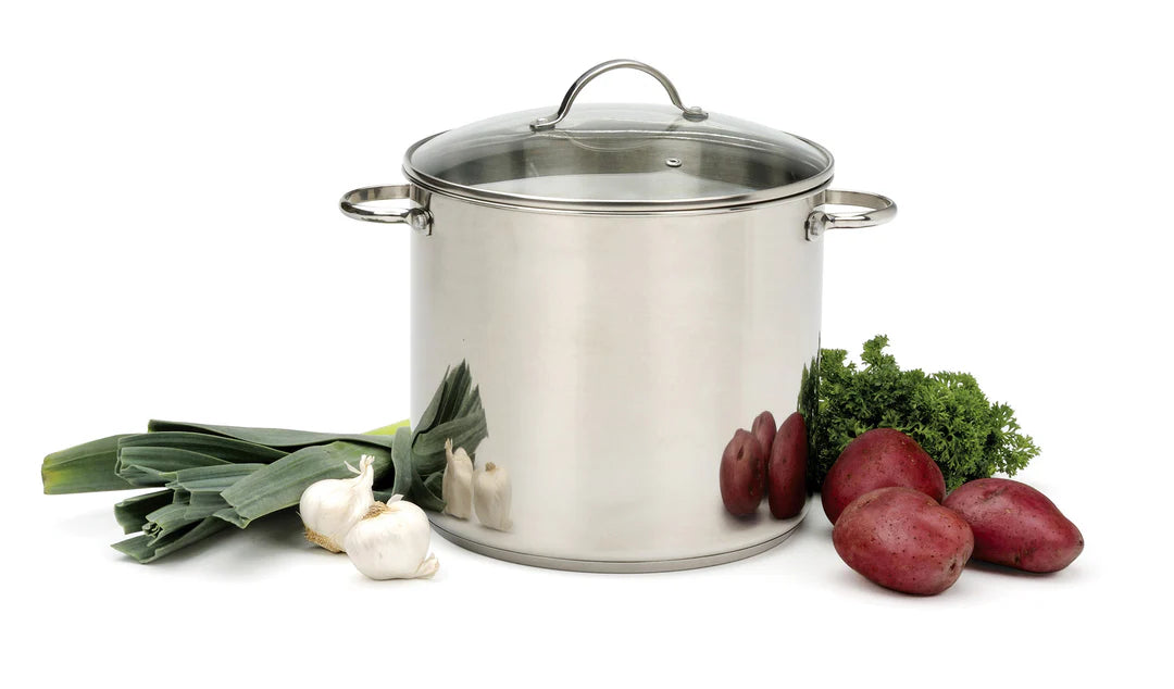 Stock Pot with Glass Lid, 12 Qt