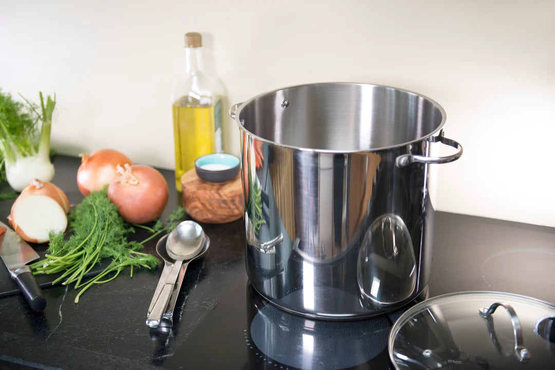 Stock Pot with Glass Lid, 12 Qt