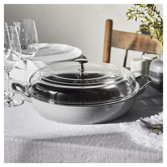 Staub 3.5-qt Braiser w/Glass Lid GRAPHITE