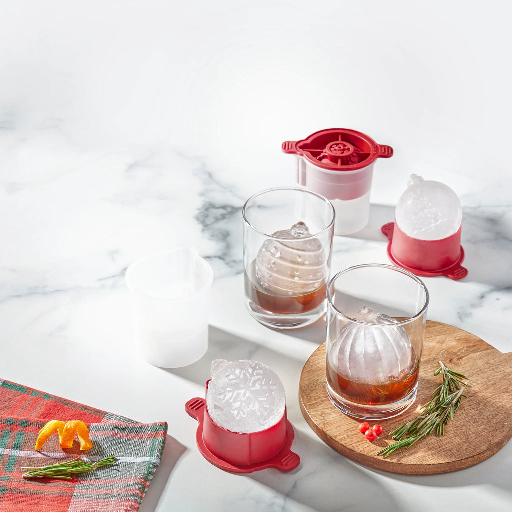 Holiday Ornament Ice Molds, Set of 4