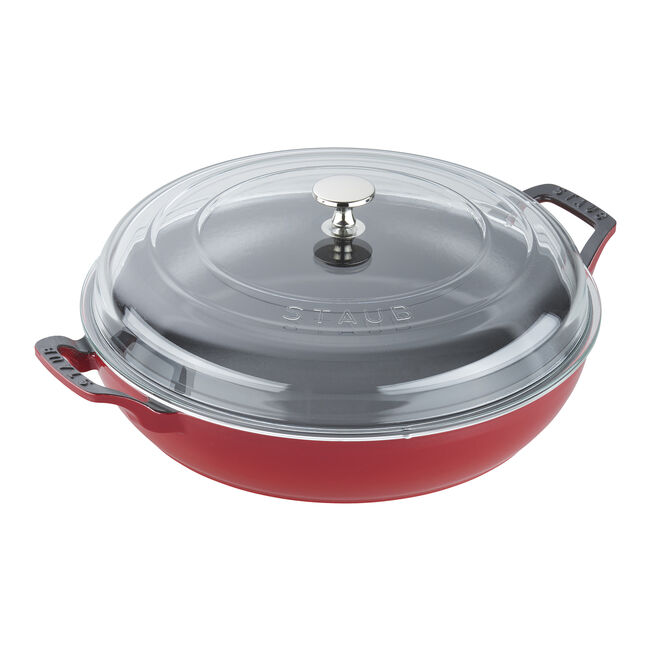 Staub 3.5-qt Braiser w/Glass Lid CHERRY