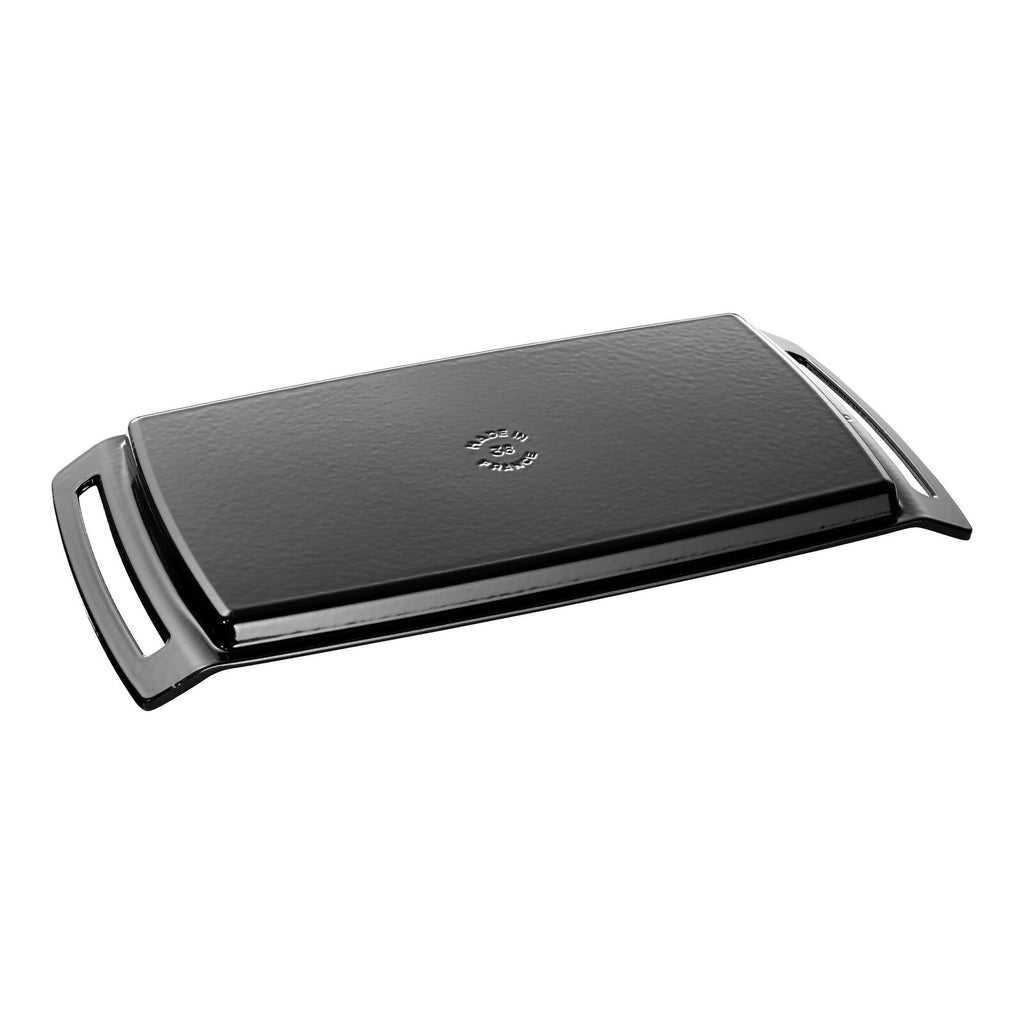 ZWIL STAUB Plancha / Double Burner Griddle BLACK 18.5" X 9.8" ZWILLING J.A. HENCKELS