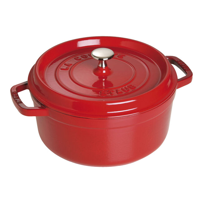 ZWIL STAUB 4 Qt Round Cocotte CHERRY ZWILLING J.A. HENCKELS