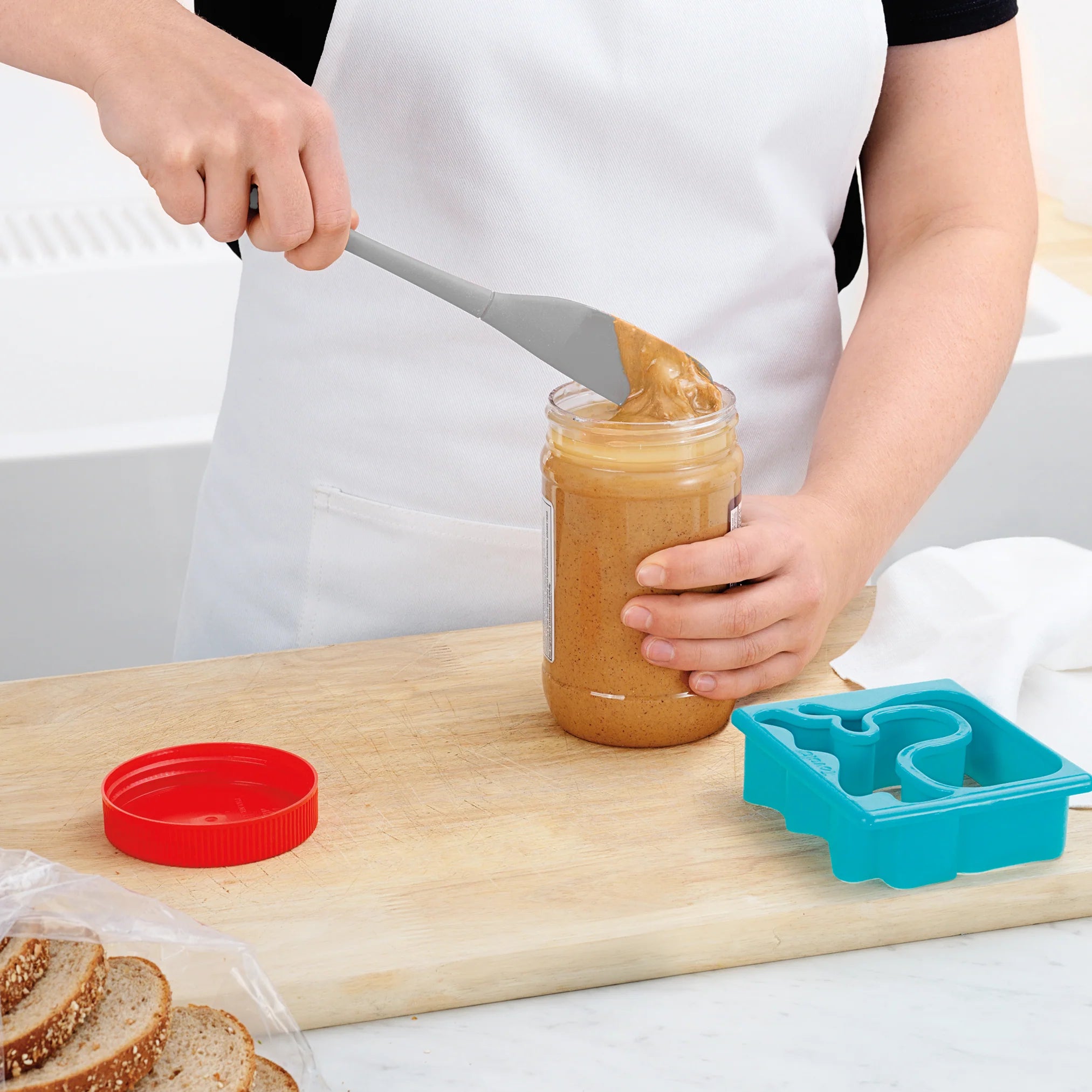 Silicone Jar Scraper OYSTER GRAY Flex-Core