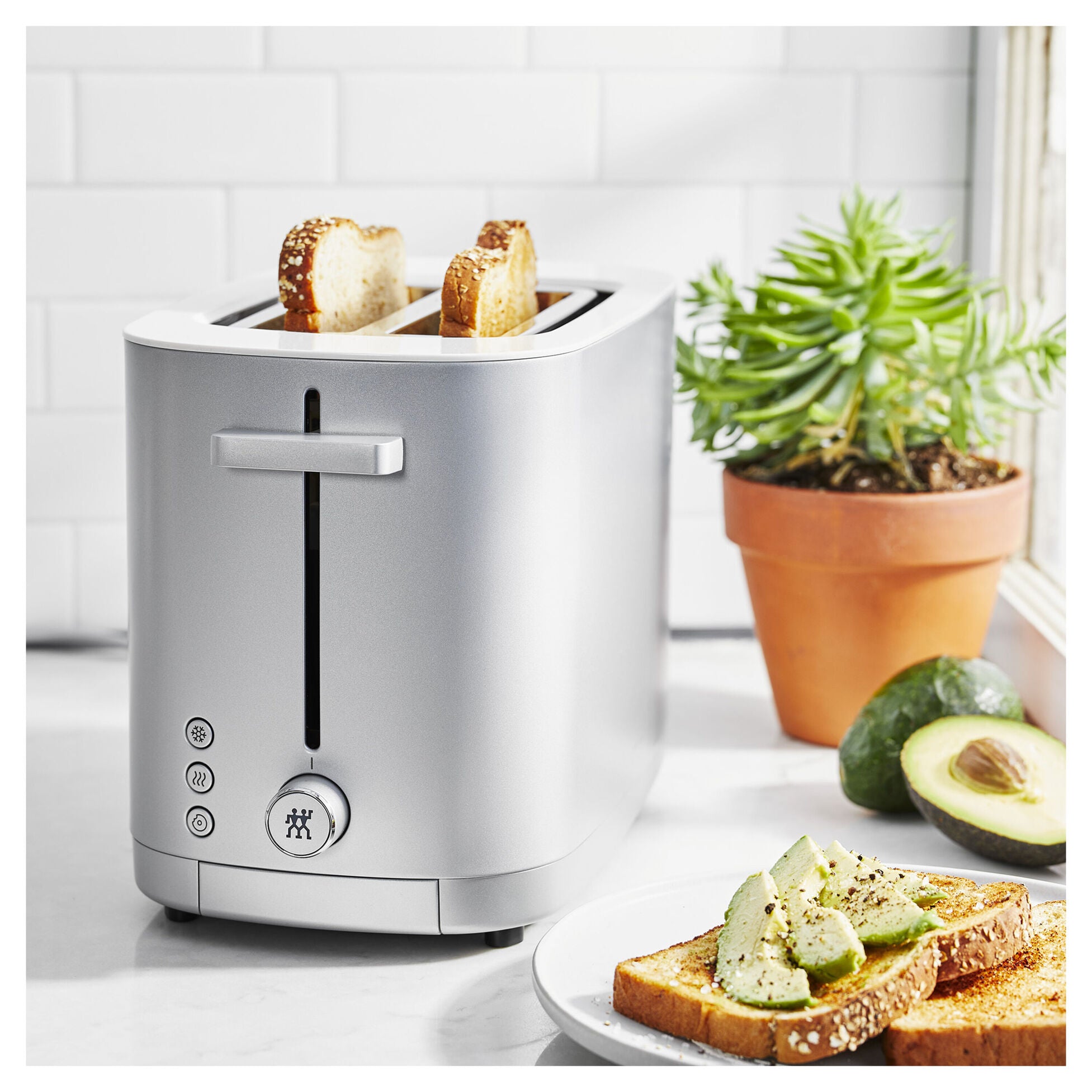 Enfinigy 2 Slot Toaster, Silver
