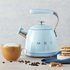 SMEG Whistling Stovetop Kettle PASTEL BLUE 50's Retro