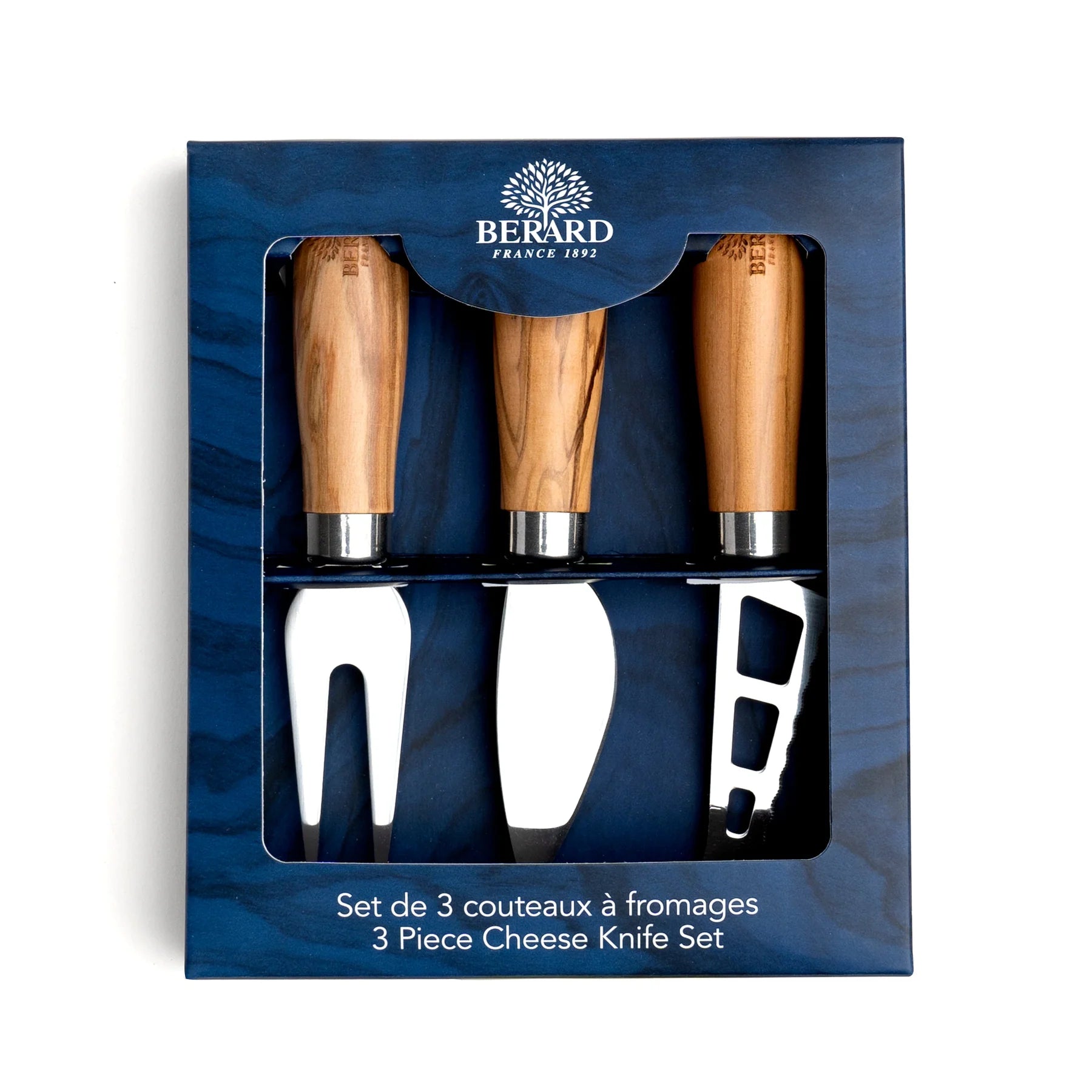 Olivewood 3pc Cheese Knife Set