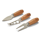 Olivewood 3pc Cheese Knife Set