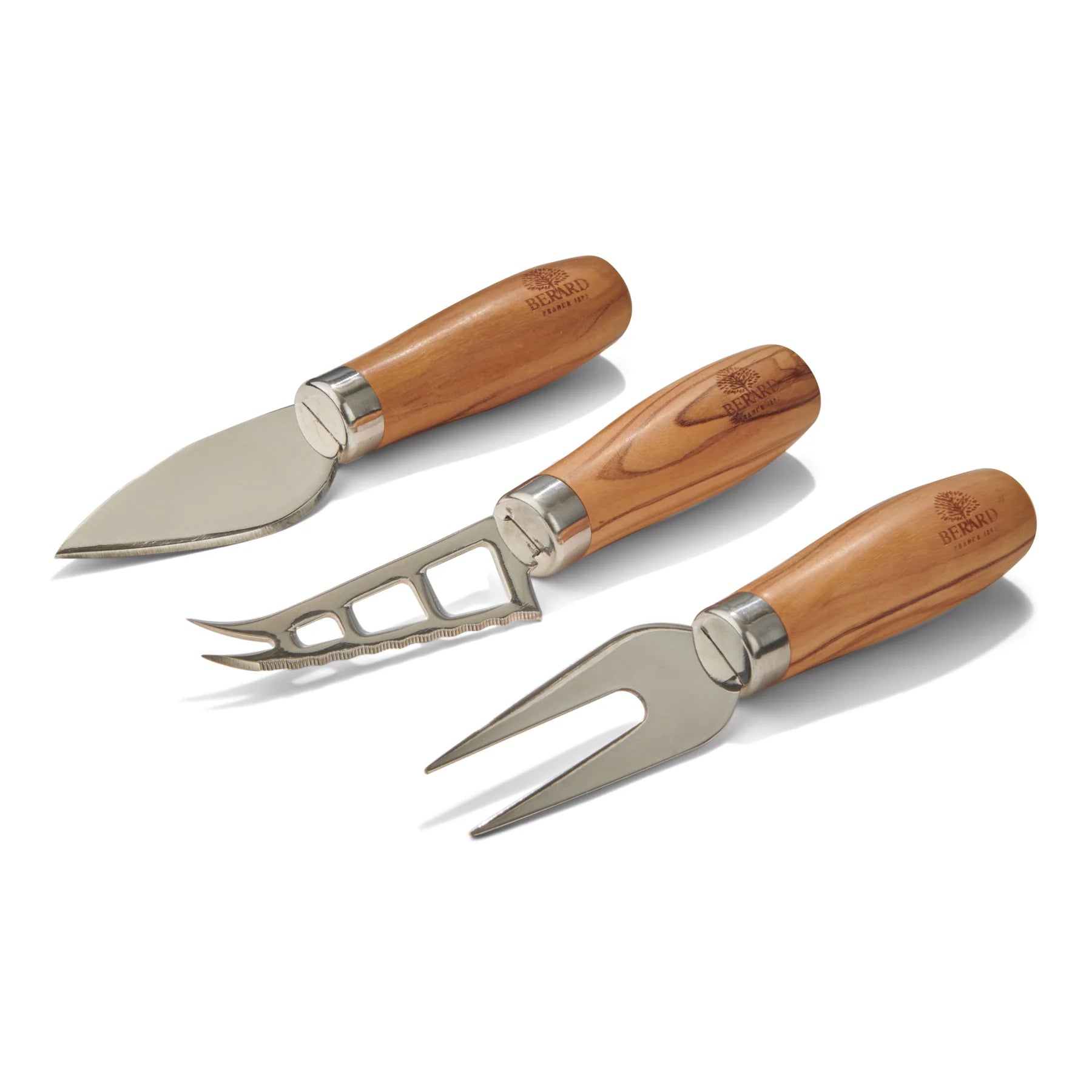 Olivewood 3pc Cheese Knife Set