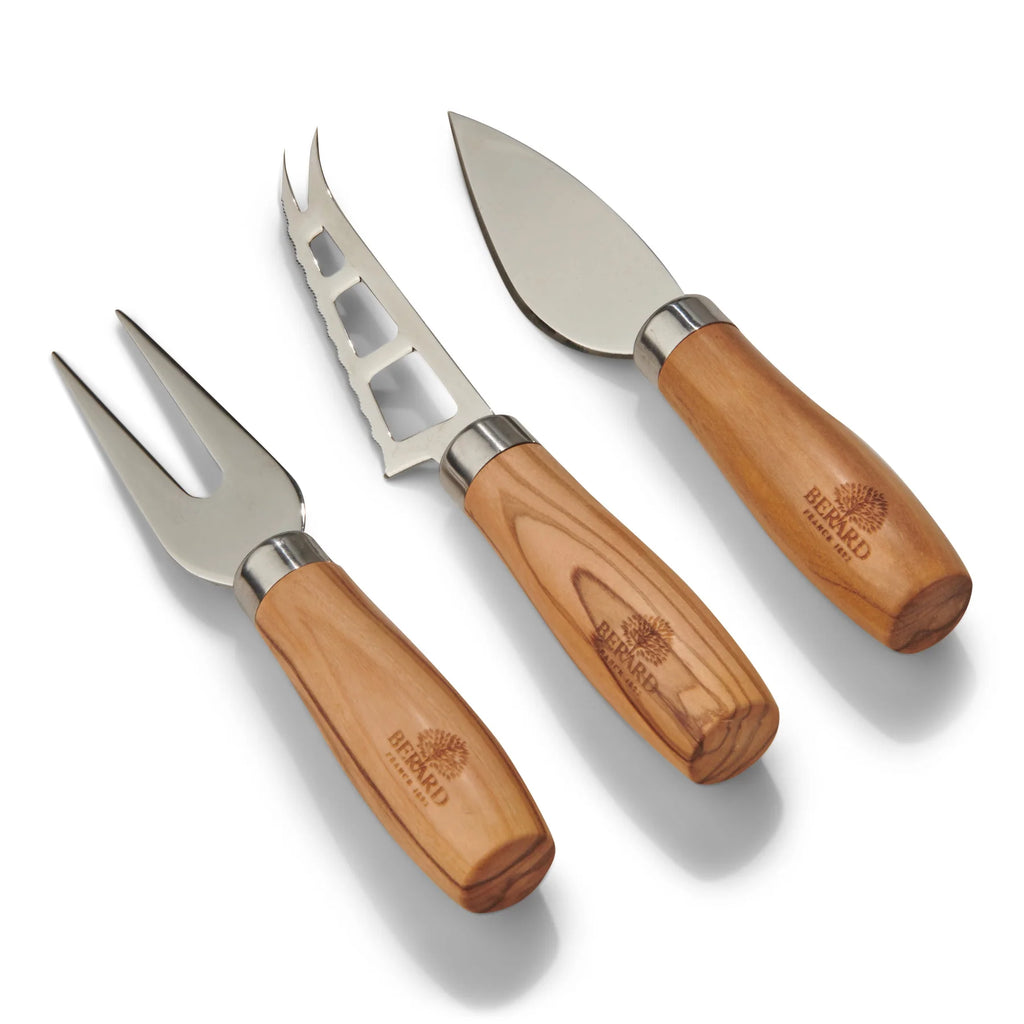Olivewood 3pc Cheese Knife Set