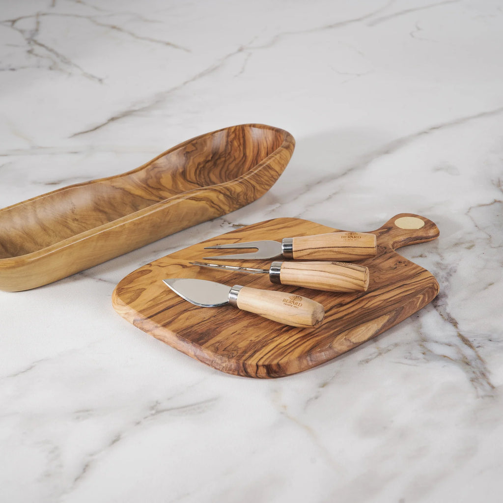 Olivewood 3pc Cheese Knife Set