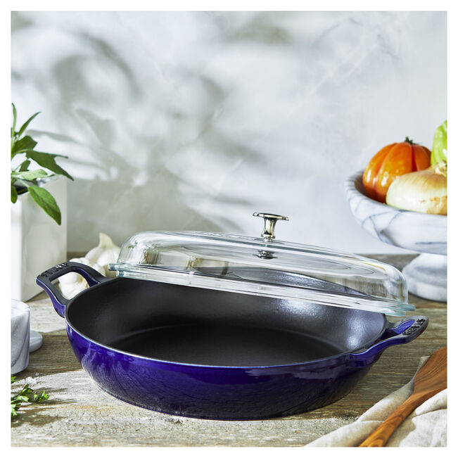 Staub 3.5-qt Braiser w/Glass Lid DARK BLUE