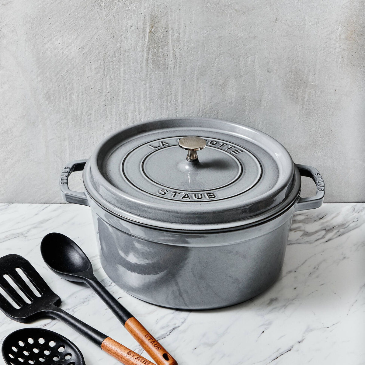 ZWIL STAUB 4 Qt Round Cocotte GRAPHITE GREY ZWILLING J.A. HENCKELS – Artichoke