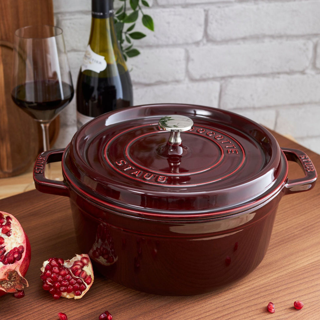 ZWIL STAUB 4 Qt Round Cocotte GRENADINE ZWILLING J.A. HENCKELS