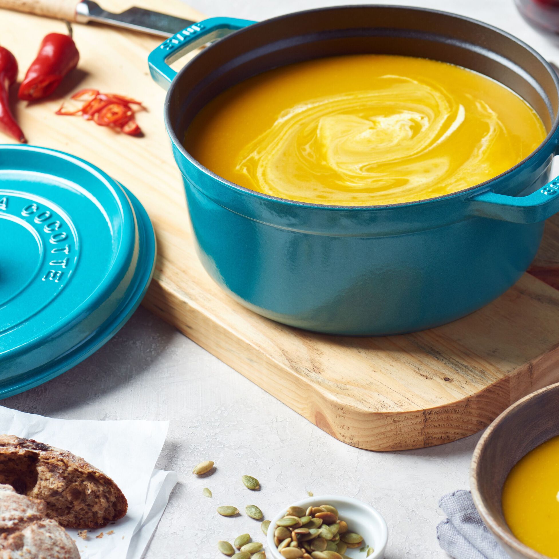 Staub 4 Qt Dutch Oven, Turquoise