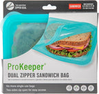 PRO Dual-Zipper Silicone Sandwich Bag TEAL [6] PROGRESSIVE