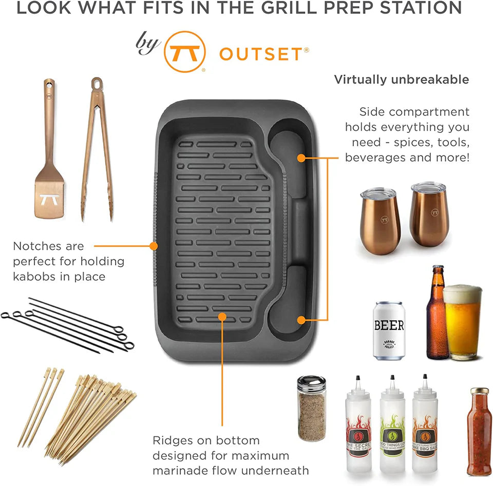 FOX Grill Prep Station 18" x 11" x 2.75" FOX RUN [1]