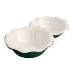 Mini Pie Dishes in Evergreen, Set of 2