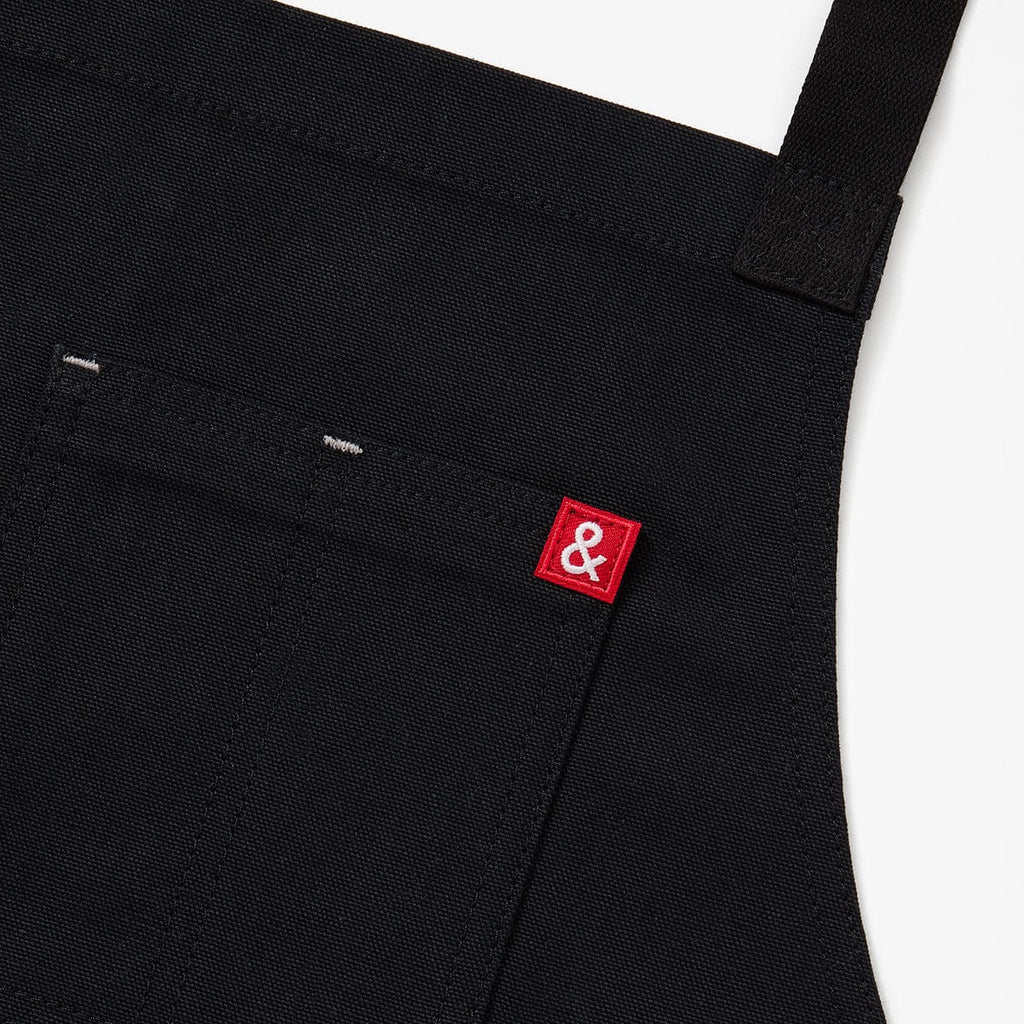 All Day Crossback Apron, Caviar Black