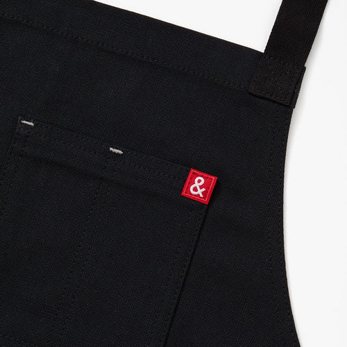 All Day Crossback Apron, Caviar Black