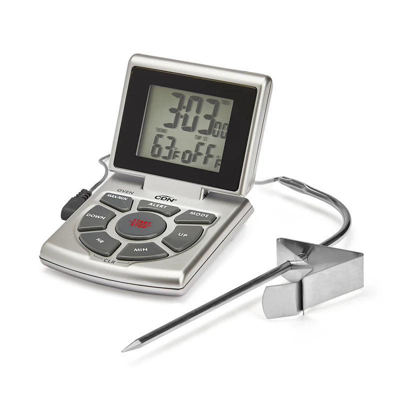 CDN Combo Probe Thermometer, Timer & Clock SILVER