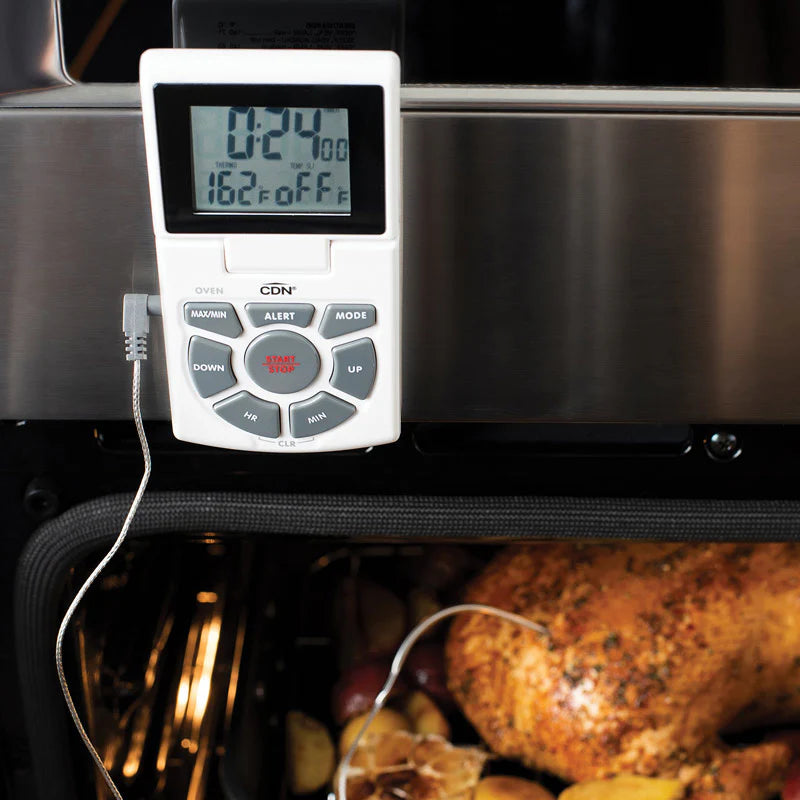 CDN Combo Probe Thermometer, Timer & Clock SILVER