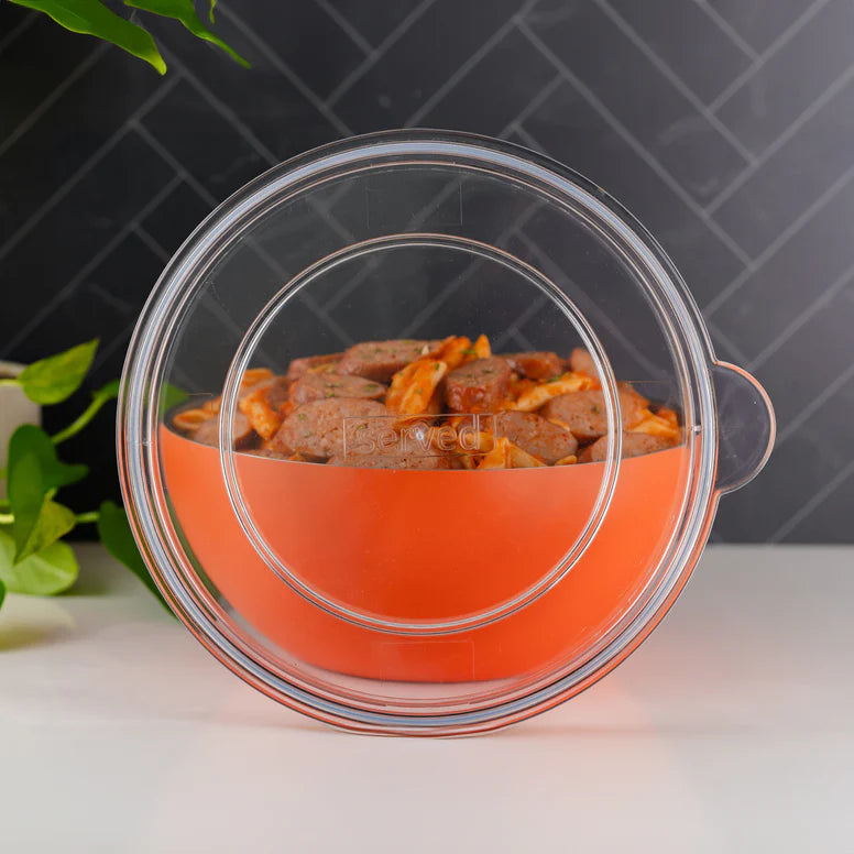 SER LG Serving Bowl w/ lid TANGERINE SERVED [3]