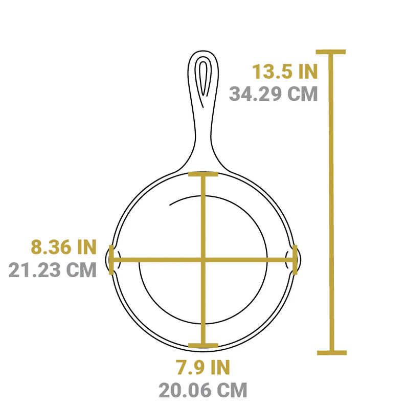 LODGE 8" Cast Iron Chef Style Skillet [3] ***