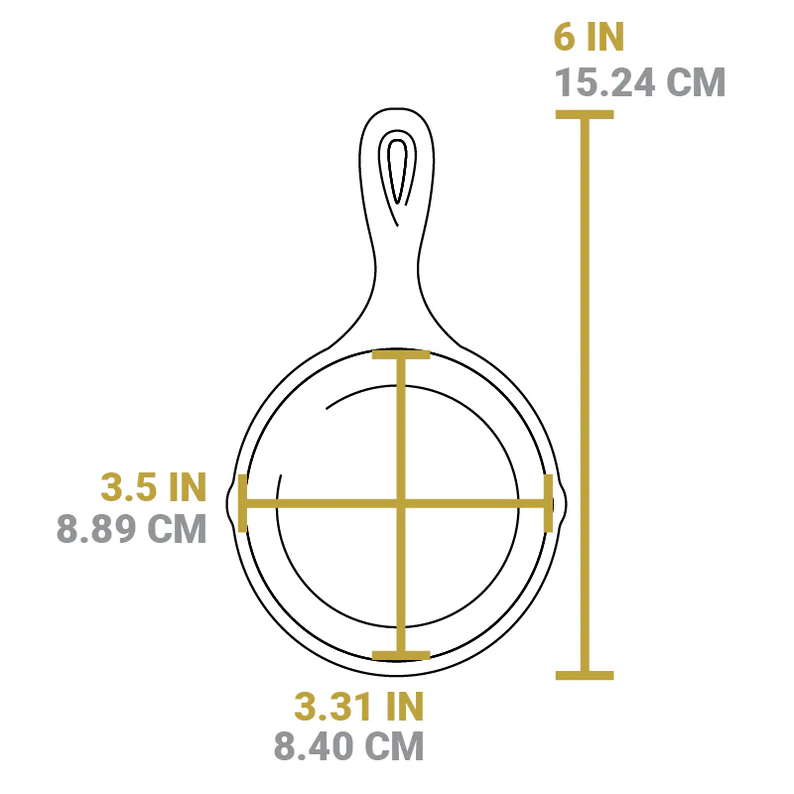 LODGE Mini Skillet 3.5" Seasoned Cast Iron [12]