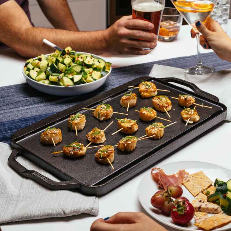 LODGE 16" x 10" Chef Style Rectangular Reversible Grill/Griddle [2] ***