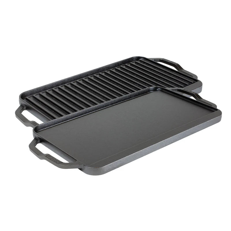 LODGE 16" x 10" Chef Style Rectangular Reversible Grill/Griddle [2] ***