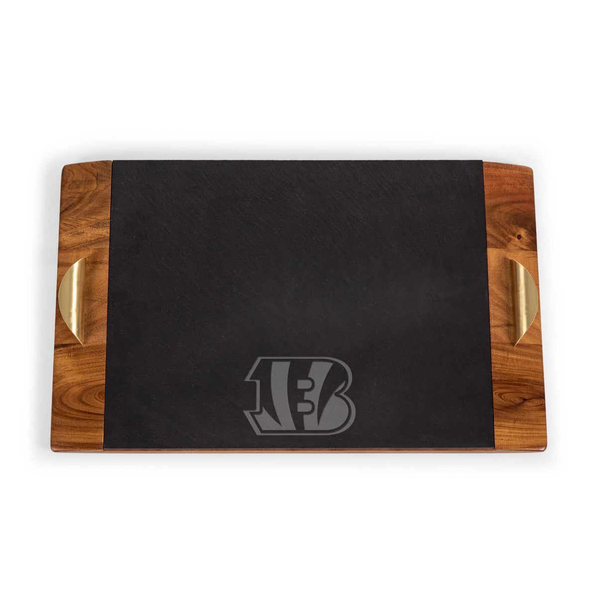 PIC Covina Acacia & Slate Serving Tray CINCINNATI BENGALS Picnic Time [3]