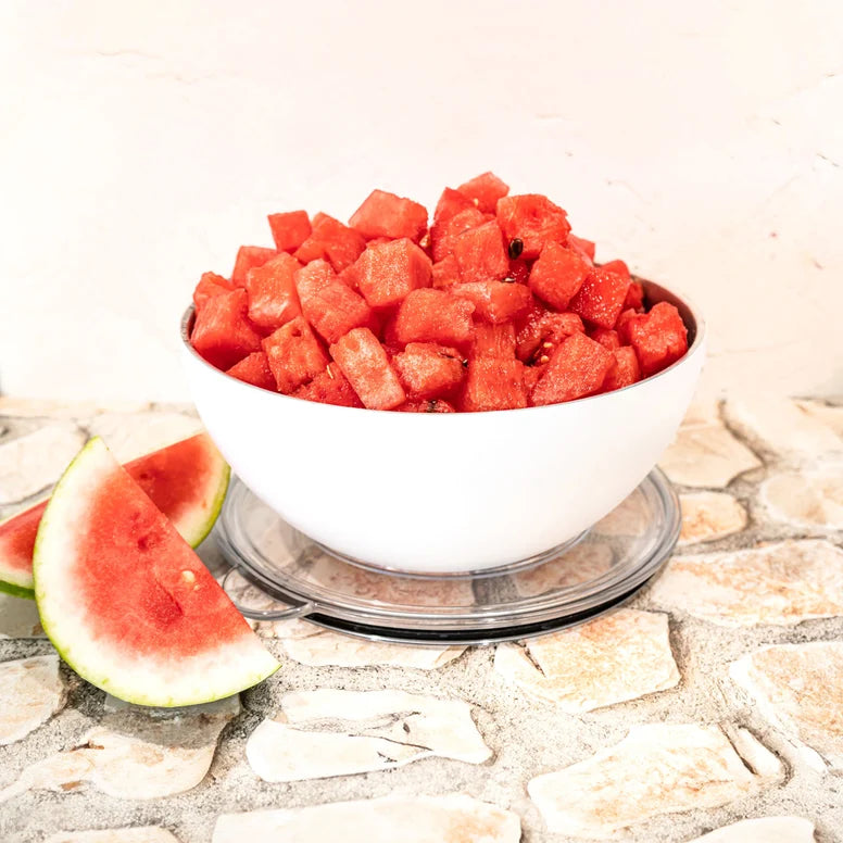 SER LG Serving Bowl w/ lid WHITE ICING SERVED
