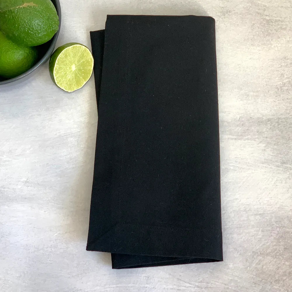 Recycled Cotton Napkins, BLACK