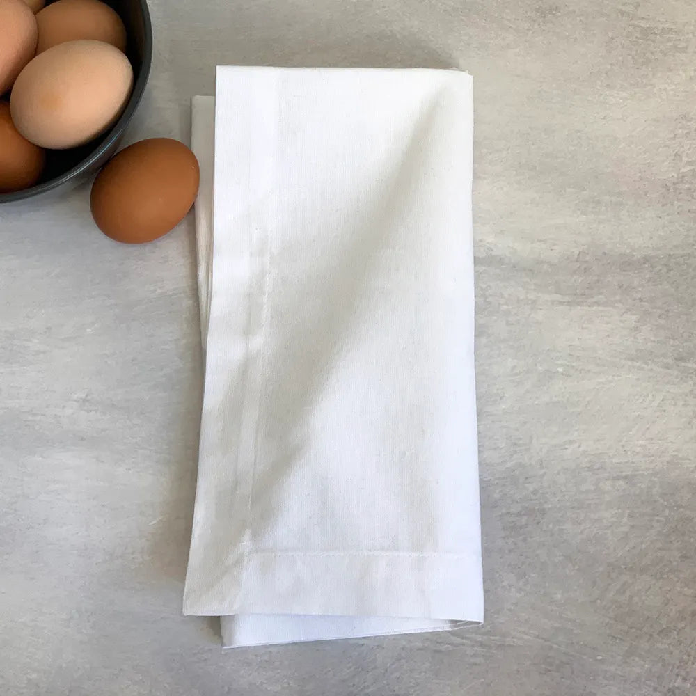 Recycled Cotton Napkins, WHITE