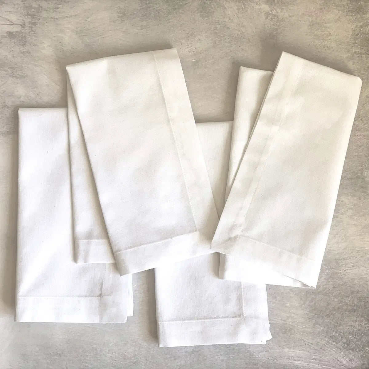 Recycled Cotton Napkins, WHITE