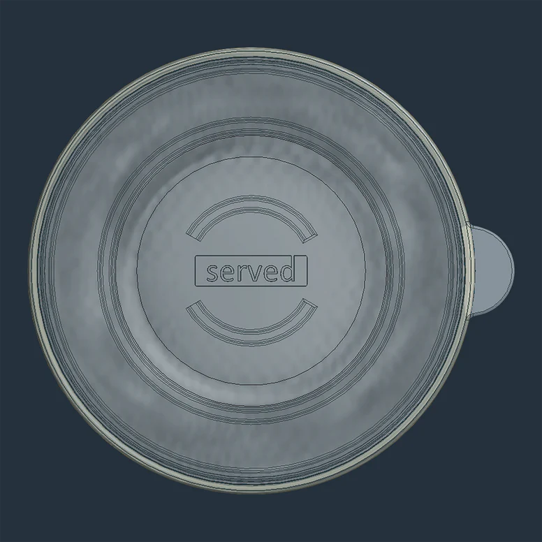 SER LG Serving Bowl w/ lid BLUE - BERRY SERVED [3]