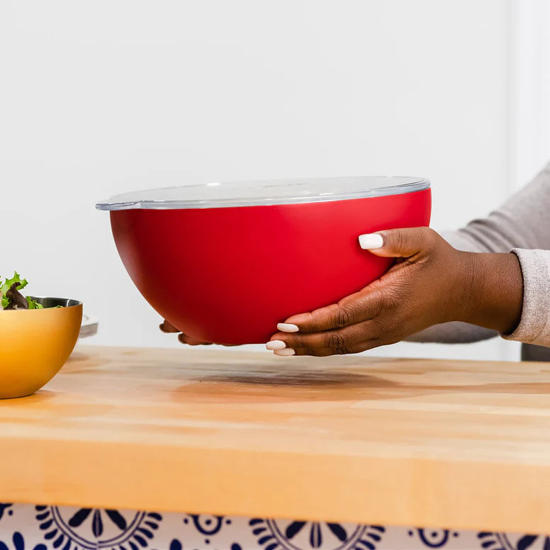 SER LG Serving Bowl w/ lid RED - STRAWBERRY SERVED [3]