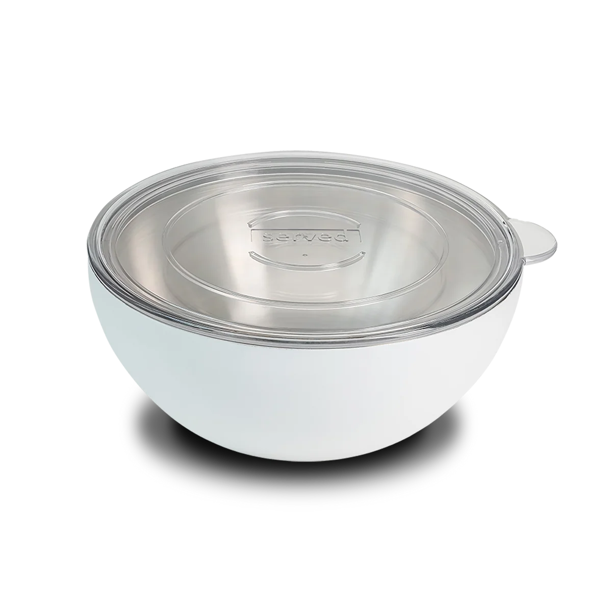SER LG Serving Bowl w/ lid WHITE ICING SERVED