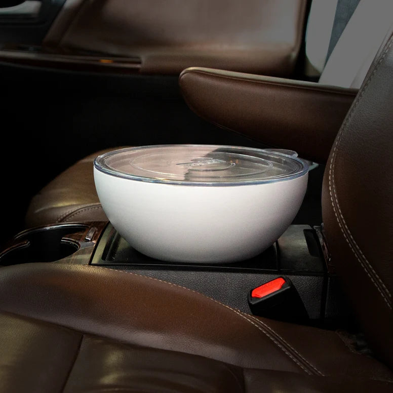 SER LG Serving Bowl w/ lid WHITE ICING SERVED