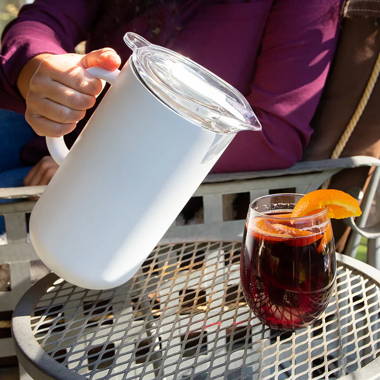 SER 2L Pitcher w/ lid WHITE ICING SERVED [6]