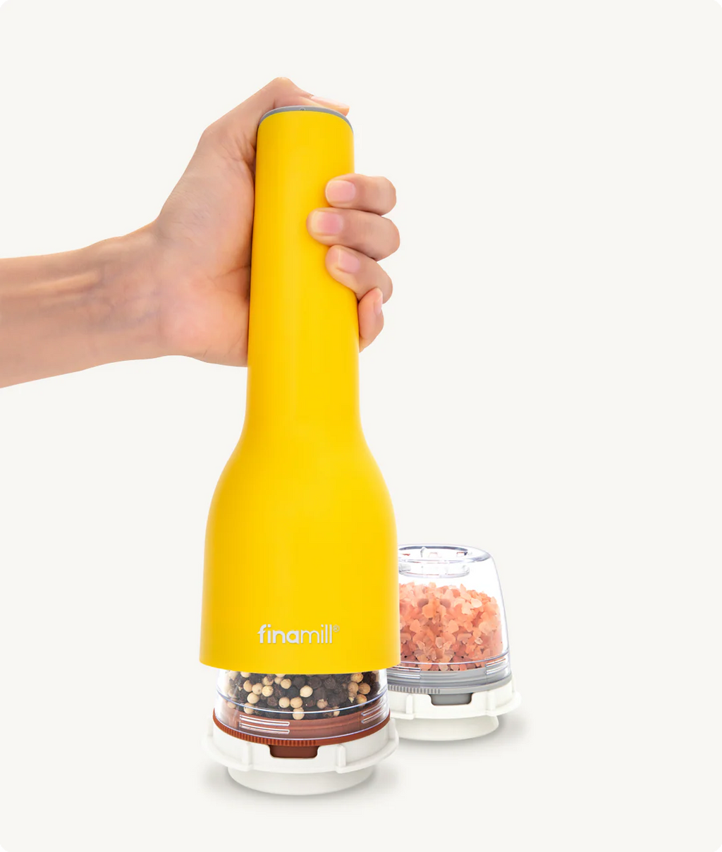 FIN Canary Yellow USB Grinder II [4] w/ 1 FinaPod + 1 Peppercorn Pod FINAMILL